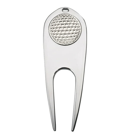 Washranp Golf Divot Repair Tool,Portable Golf Club Cleaner Fork Zinc Alloy Golf Divot Tool with Ball Position Marker Golf Turf Repair Fork