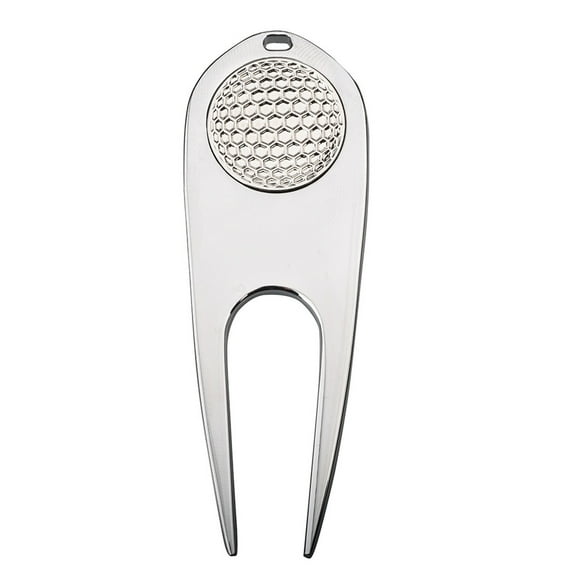 Washranp Golf Divot Repair Tool,Portable Golf Club Cleaner Fork Zinc Alloy Golf Divot Tool with Ball Position Marker Golf Turf Repair Fork