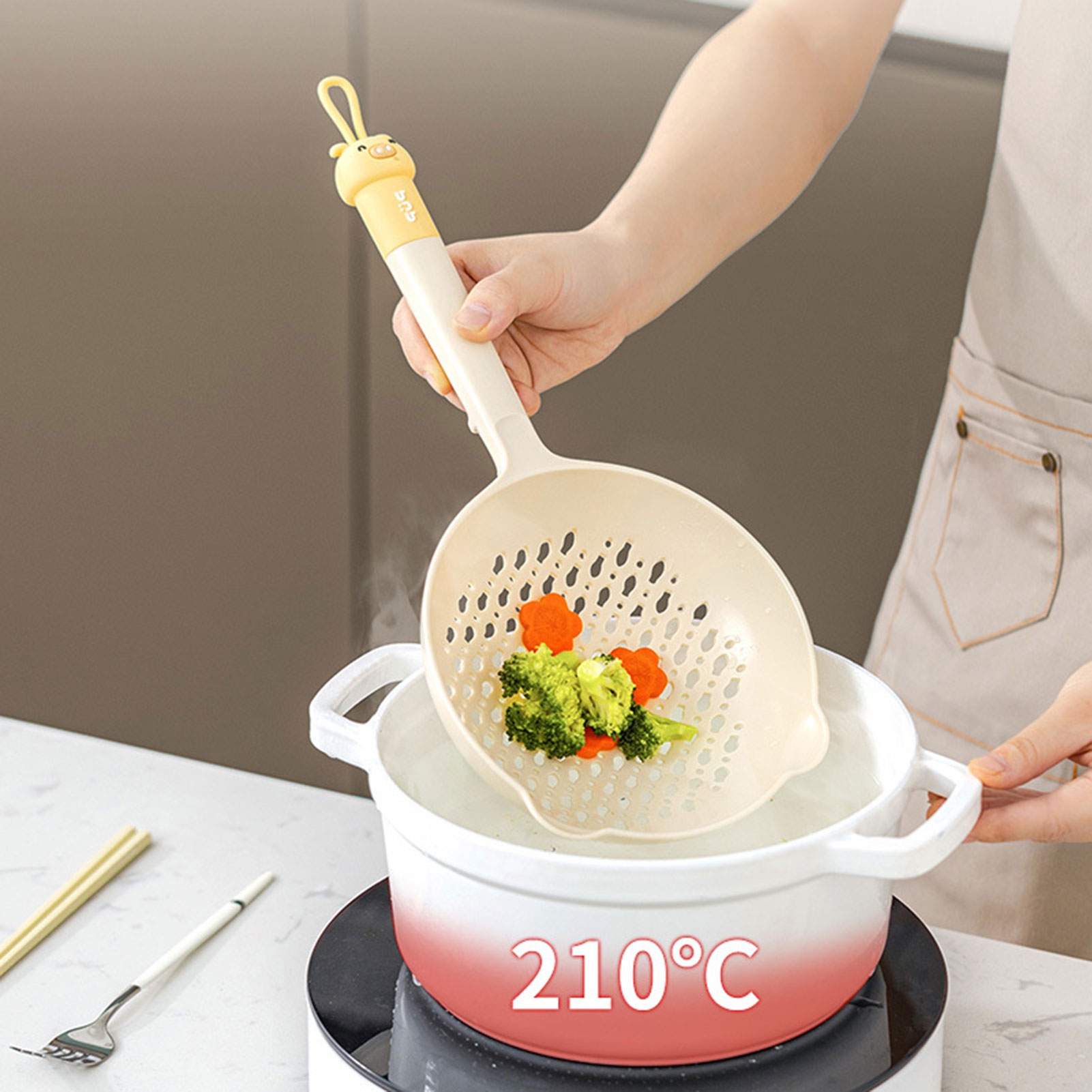 Spoon Rinse Washranp Kitchen Filter Spoon,Multifunctional Food Grade Large Sieve ...