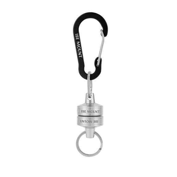 Washranp Magnetic Clip Fly Fishing Net Release Holder Retractor, Heavy Duty Retractable Safety Fishing Tool Ropes Steel Wire Coiled Lanyard Carabiner