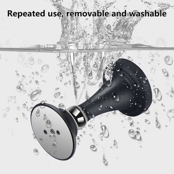 Washranp Magnetic Door Stop with Adhesive,Stainless Steel Punch-free Anti-collision Door Stopper Heavy Duty for Various Door Types Wall Floor Mount