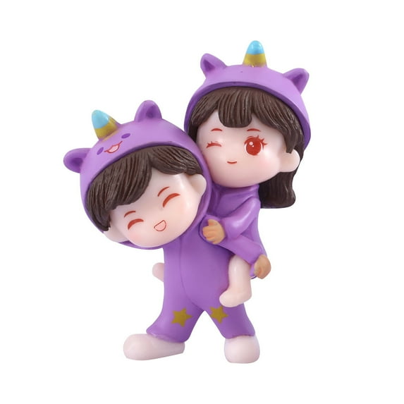 Washranp Miniature Couple Figurines,Hand Painted Lovers Sweetheart Statue Home Decorations Craft