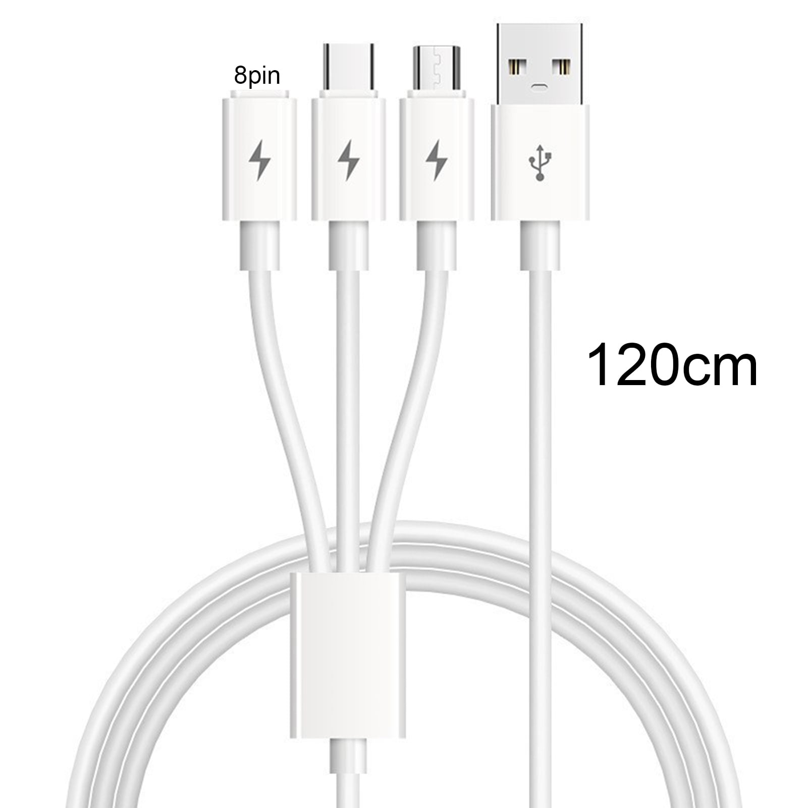 Washranp Multi USB Charging Cable 3 in 1 120W Fast Charger Cord ...