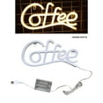 thumbnail image 1 of Washranp Neon Sign,Plastic Coffee Letter Shape LED Neon Light Battery-Powered for Coffee Bar Restaurant Wedding Wall Decor, 1 of 5