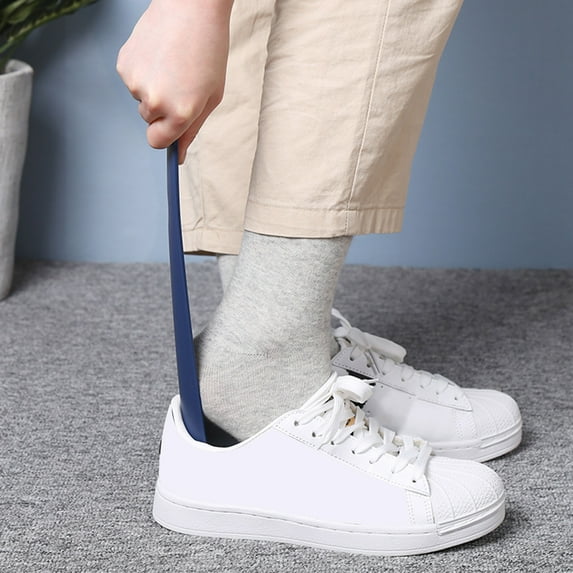 Washranp Nylon Shoe Horn Long Handle,Labor-saving Anti-deform Magnetic Shoe Lifter for Men Women Kids