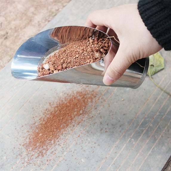 Washranp Planting Soil Shovel,Bucket Shovel Filter Mesh Stainless Steel Digging Sifter Design Shovel Practical Loose Soil Scooper Gardening Tool