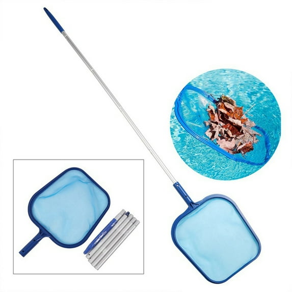Washranp Pool Skimmer Net with Adjustable 5-Section Telescopic Pole,Fine Mesh Net Leaf Skimmer for Cleaning Surface of Swimming Pools