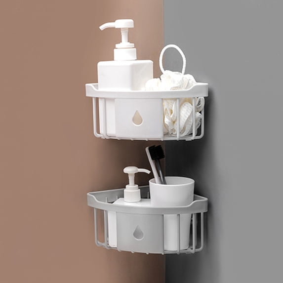 Washranp Shower Storage Rack Triangle Shelf,Adhesive No Drilling Toiletries Holder Kitchen Rack for Bathroom Supplies