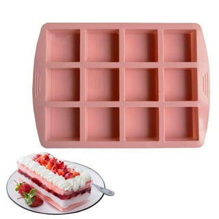  SILIVO Silicone Brownie Pan with Dividers - 2 Pack 12-Cavity  Non-Stick Silicone Molds for Brownie Bites, Fudges and Minecraft Cakes:  Home & Kitchen