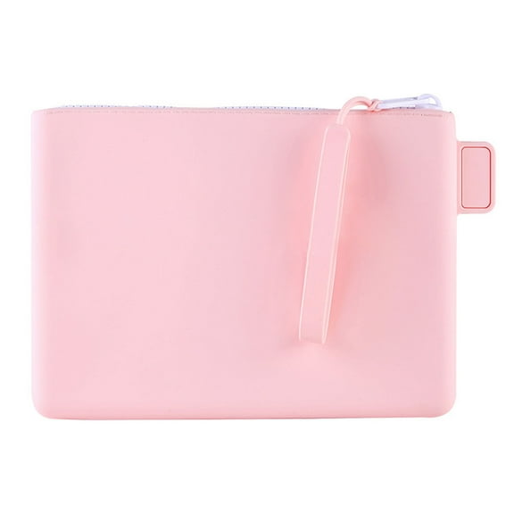 Washranp Silicone Makeup Bag,Large Capacity Wear-resistant Waterproof Travel Cosmetic Bag with Zipper Storage Bag for Women