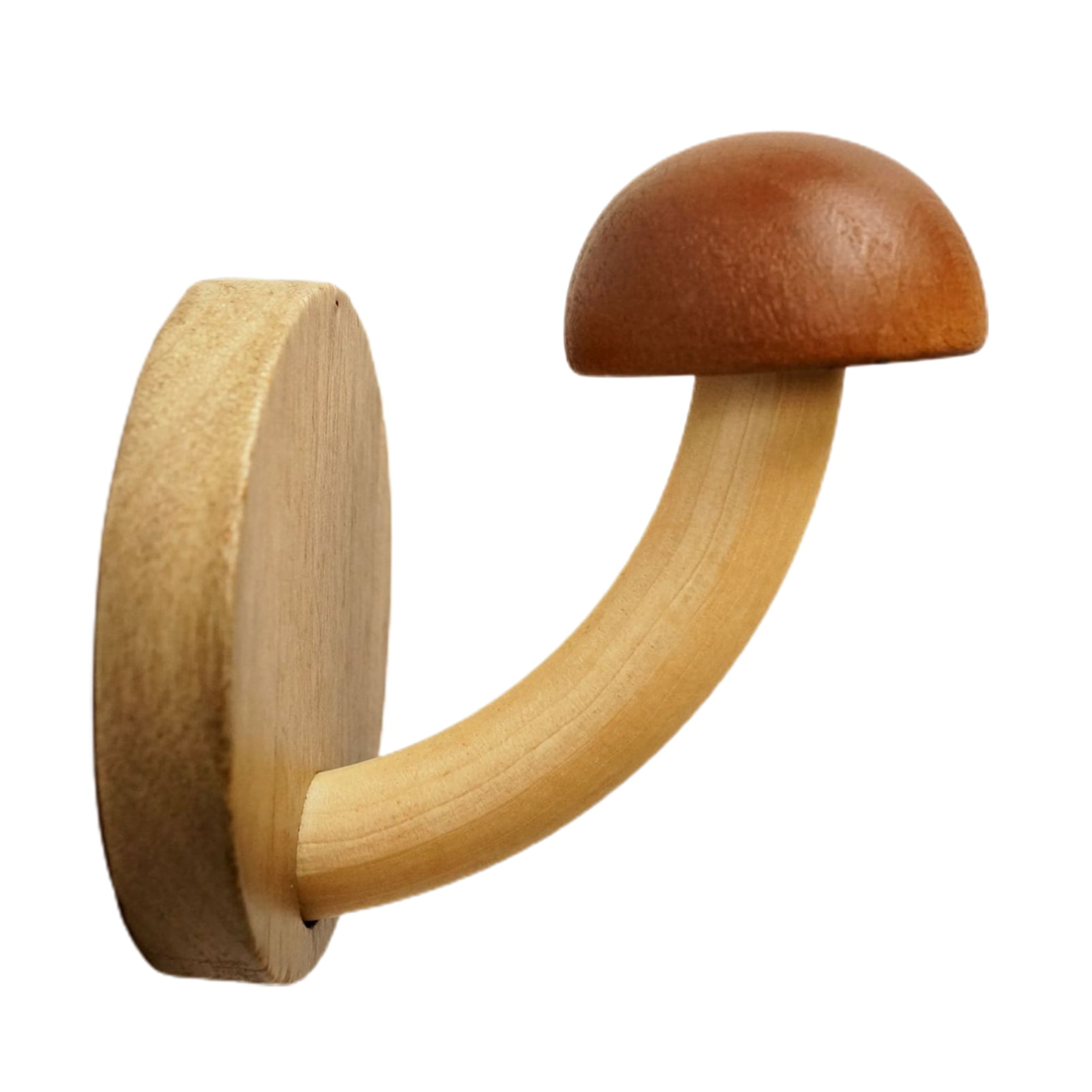 Washranp Solid Wooden Mushroom Coat Hook,Multifunction Heavy Duty