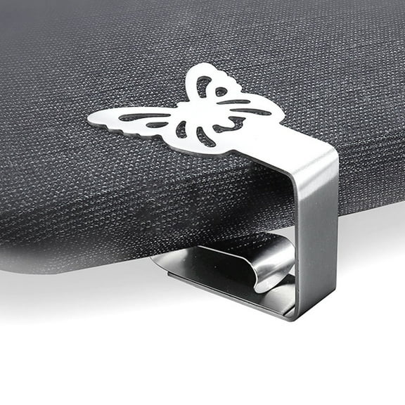 Washranp Tablecloth Clips,Stainless Steel Heavy Duty Silver Thickened Strong Cloth Clamp Holder Table Cover Fixed Clip for Home Picnic Dinging Room