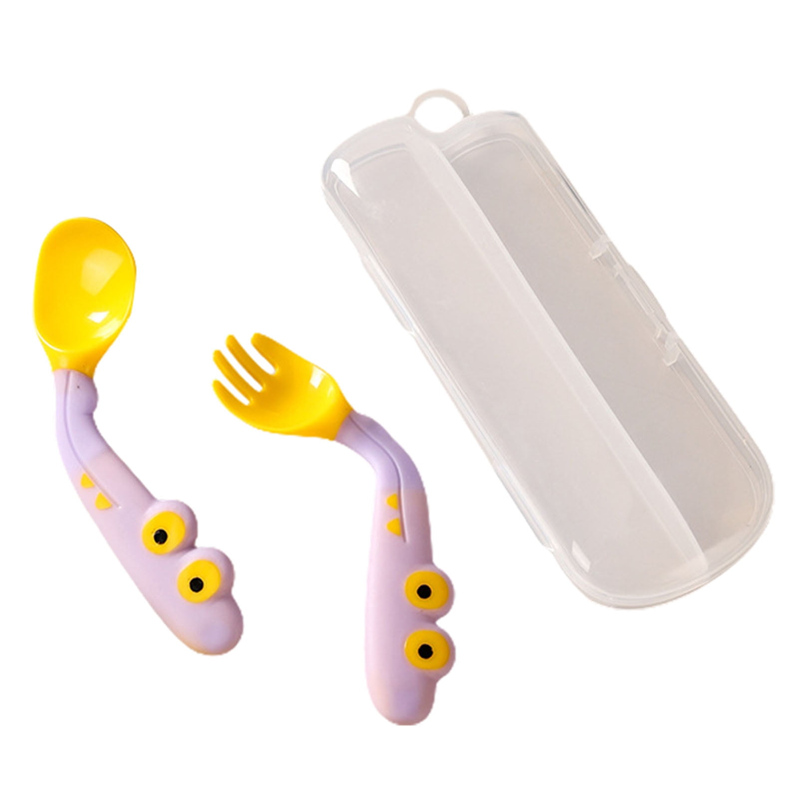 Washranp Toddler Utensils Spoons and Fork Set with Case,Food Grade BPA