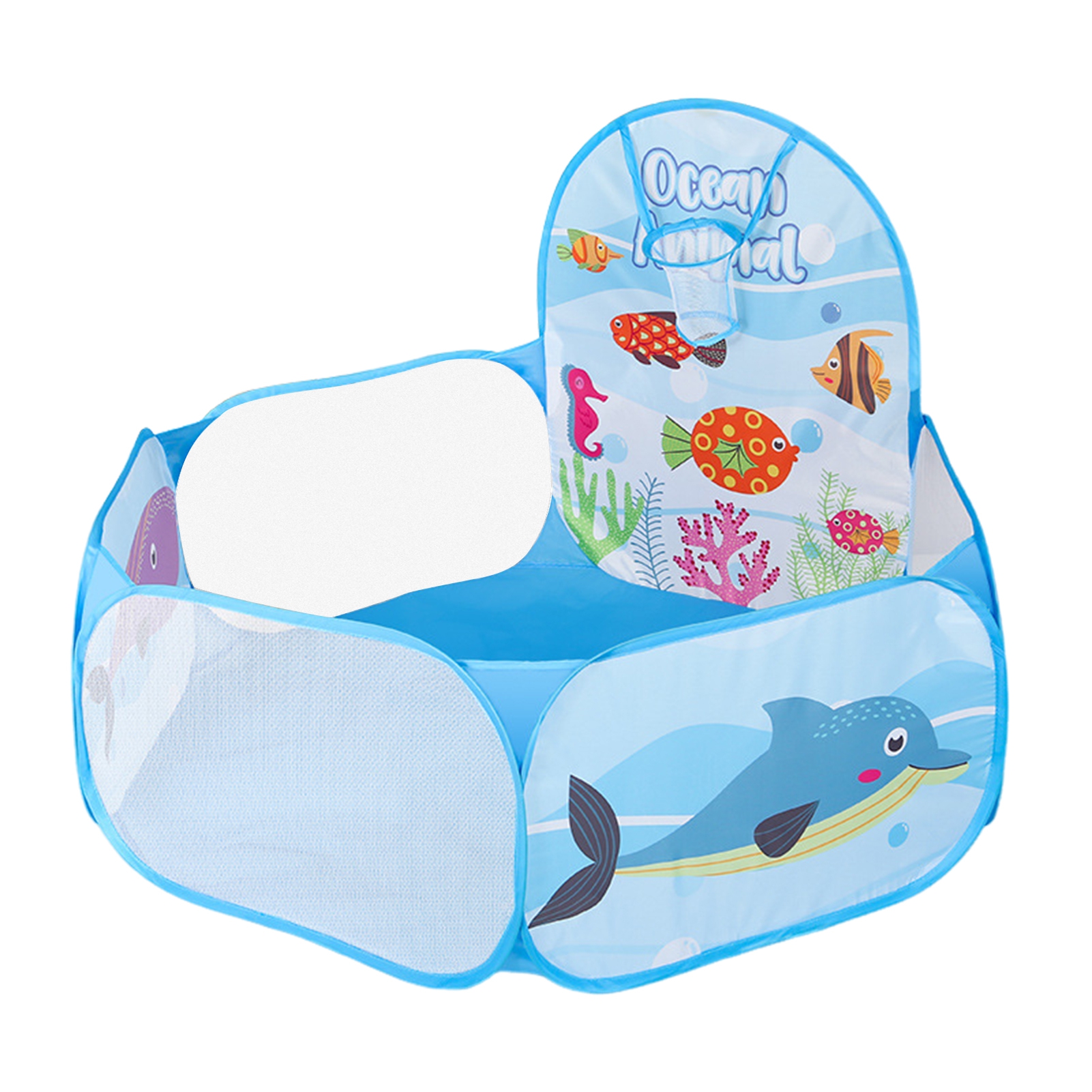 Washranp Toddlers Ball Pit,Cartoon Print Foldable Toy Storage Pool