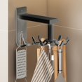 thumbnail image 1 of Washranp Utensil Hanger,Space-Saving 360 Rotatable Aluminum Wall-Mounted Utensils Storage Rack with 10 Hooks for Hanging Spoons Towel Pot Pan, 1 of 3