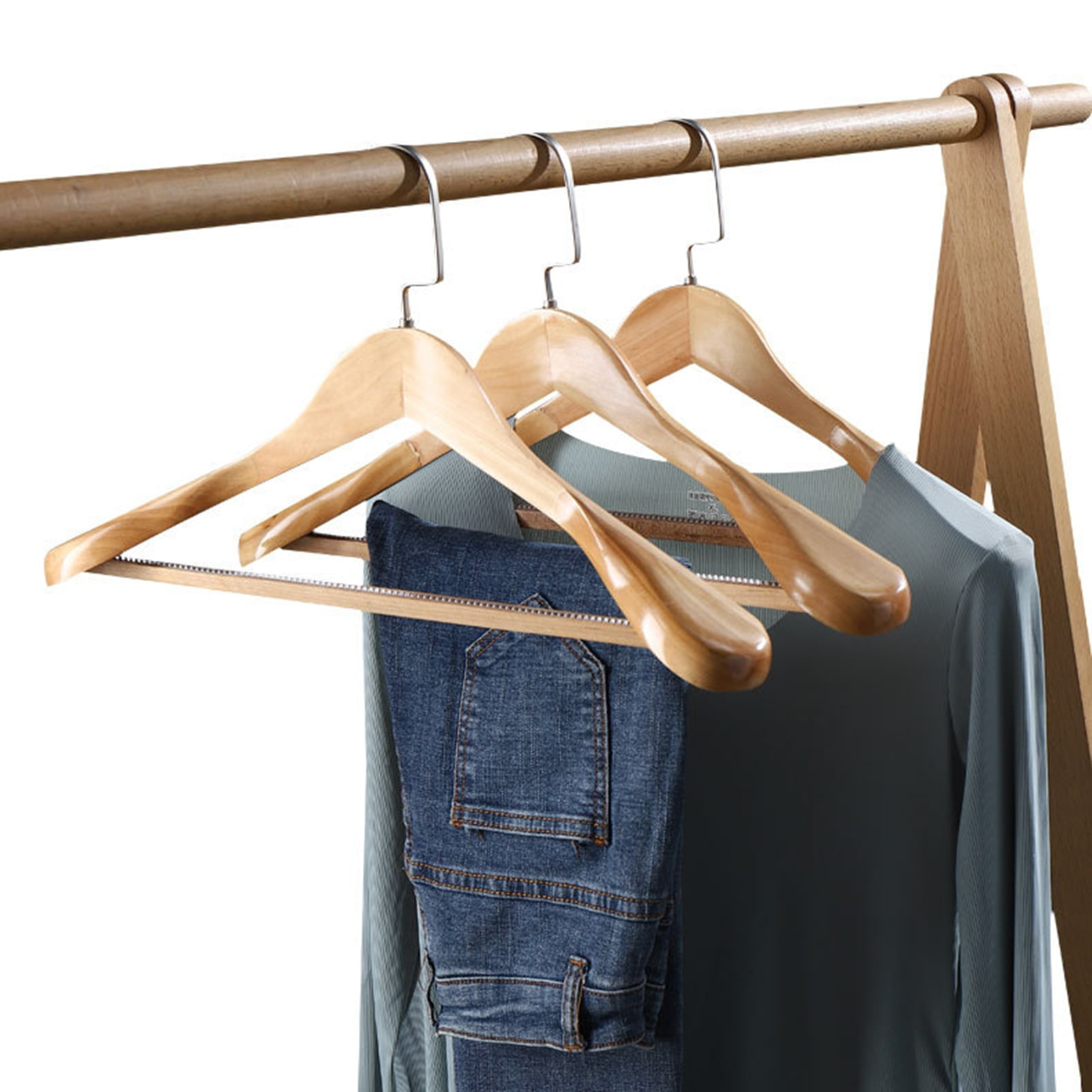 Non Slip Velvet Hangers Heavy Duty Clothes Hangers - Tan