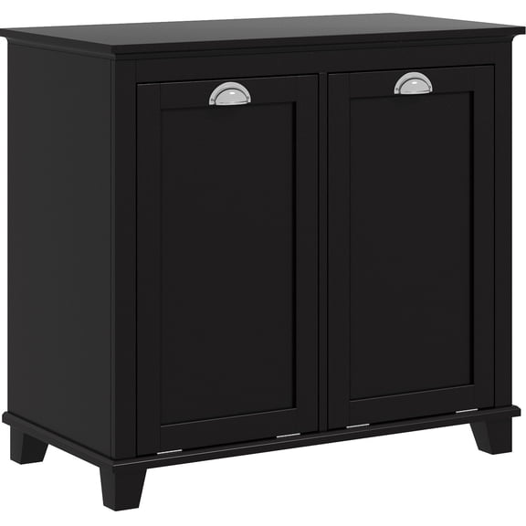 Washroom Floor Cabinet | Front Tilt-Out for Easy Laundry Access | Quality MDF Construction | Wall-Fixed Design for Security