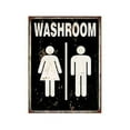 thumbnail image 1 of Washroom Vintage Metal Wall Decor - Black & White, 1 of 1