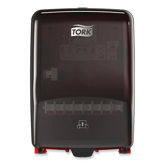 Tork 651228 12.56 in. x 10.57 in. x 18.09 in. Washstation Dispenser Red/Smoke (1/Carton)