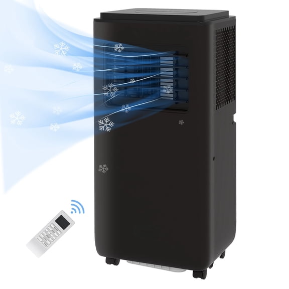 Washure 10000 BTU High Efficiency Mobile Air Conditioner Indoor Rapid Cooling Dehumidifier Fan Black