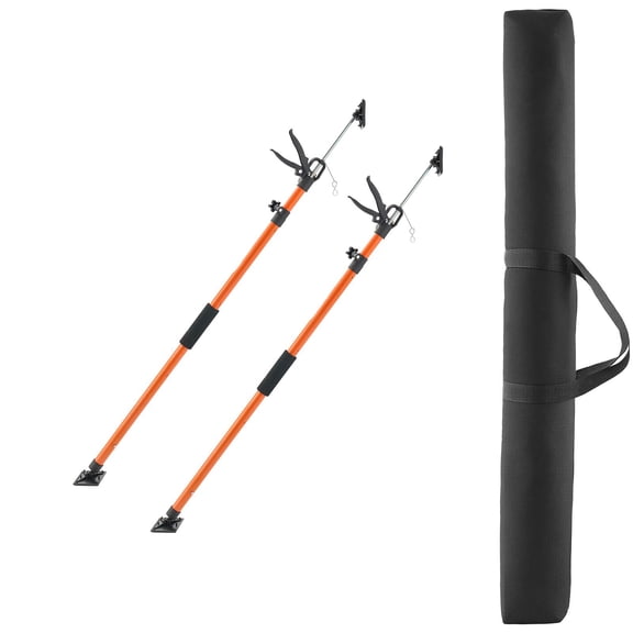 Washure 2 Pack Cabinet Jack Support Pole, 45.7-114.2 Inch Telescopic Steel Rod, 154 LBS Adjustable Installation Support Tool