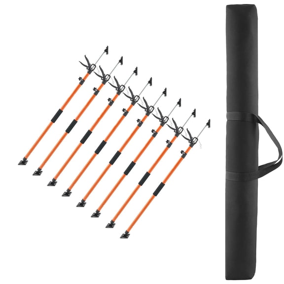 Washure 8 Pack Cabinet Jack Support Pole, 45.7-114.2 Inch Telescopic Steel Rod, 154 LBS Capacity Adjustable Support Rod for Installation