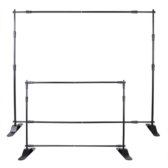 Washure Adjustable Step and Repeat Backdrop Banner Stand, 8'8' to 10'8' Telescopic Frame for Event Photography and Exhibition Banner Display