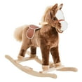 thumbnail image 1 of Washure Plush Toddler Rocking Horse with Wooden Base, 1 of 7