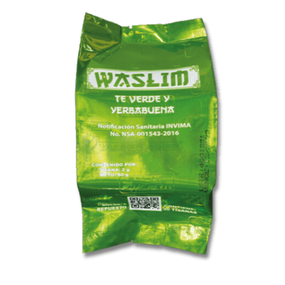 Waslim Green Tea 2g x 30 Herbal Tea Bags - T Verde Waslim 2g x 30 Tisanas -