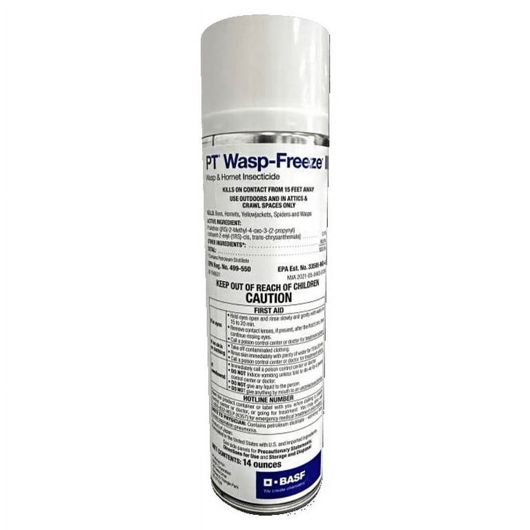 BASF Wasp Freeze II Insecticide Spray, 14oz, Contact Kill, 15 Ft