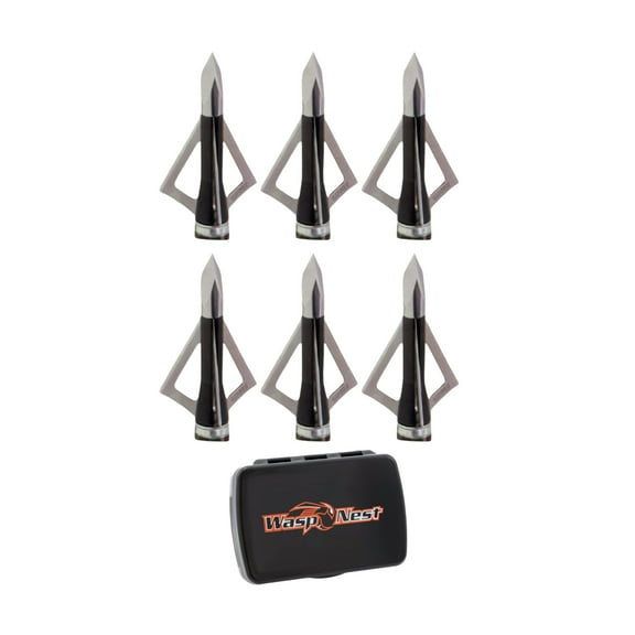 Wasp Hammer SST 100 Grain Broadhead Arrow with 46C Steel Blade (6-Pack) Bundle