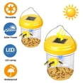 2 Pack SolarPowered Wasp Catcher, Outdoor Hanging Bee Trap with LED