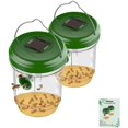 thumbnail image 1 of Wasp Traps Outdoor Hanging, 2 Pack Solar-Powered Wasp Trap, Yellow Jacket Trap, Bee Trap for Outdside with LED Light, Flying Insects Killer, Effective and Reusable Wasp Trap for Outdoors, 1 of 7