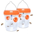 thumbnail image 1 of Wasp Traps Outdoor Hanging, 2 Pack Solar-Powered Wasp Trap, Yellow Jacket Trap, Bee Trap for Outdside with LED Light, Flying Insects Killer, Effective and Reusable Wasp Trap for Outdoors, 1 of 6