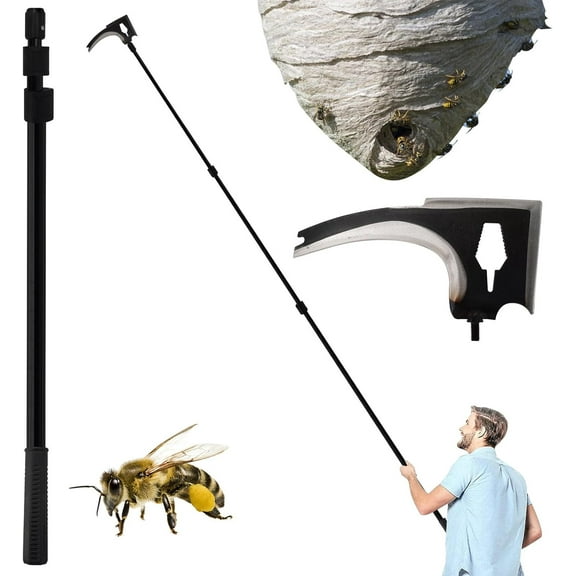 Wasps Nest Remove Tool Scraper Kit for Clean Hornets Yellow Jacket Bee Huge Nests Removal Trap