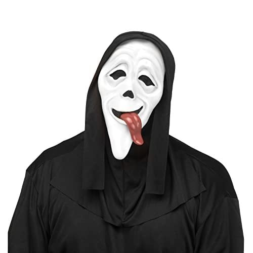 Wass Up Ghost Face Mask  Classic Parody Halloween Costume Mask with Elastic Strap, Lightweight Scary Movie