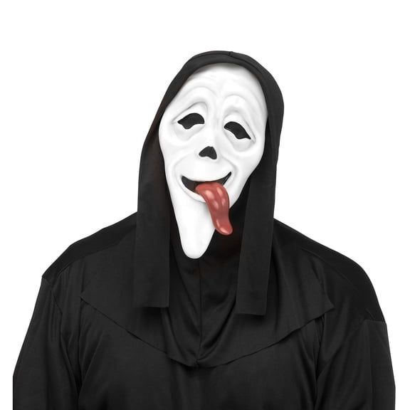 Wass Up Ghost Face Mask Classic Parody Halloween Costume Mask with Elastic Strap, Lightweight Scary Movie