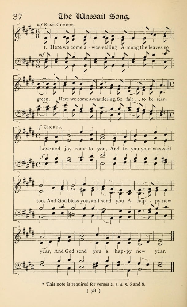 Wassail Song 1 Christmas Carols New & Old 1850 Canvas Art - (18 x 24)