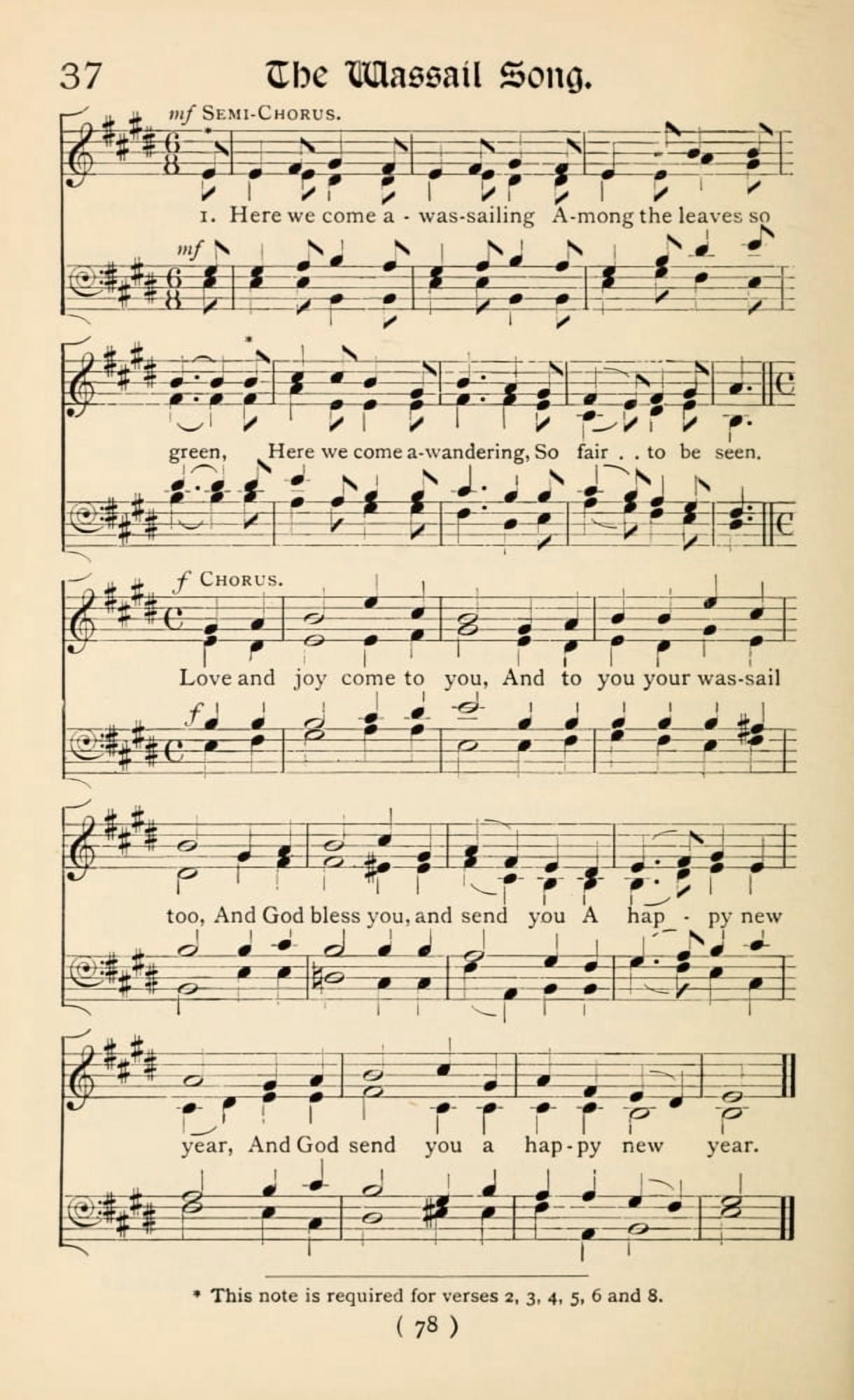 Wassail Song 1 Christmas Carols New & Old 1850 Canvas Art - (24 x 36)