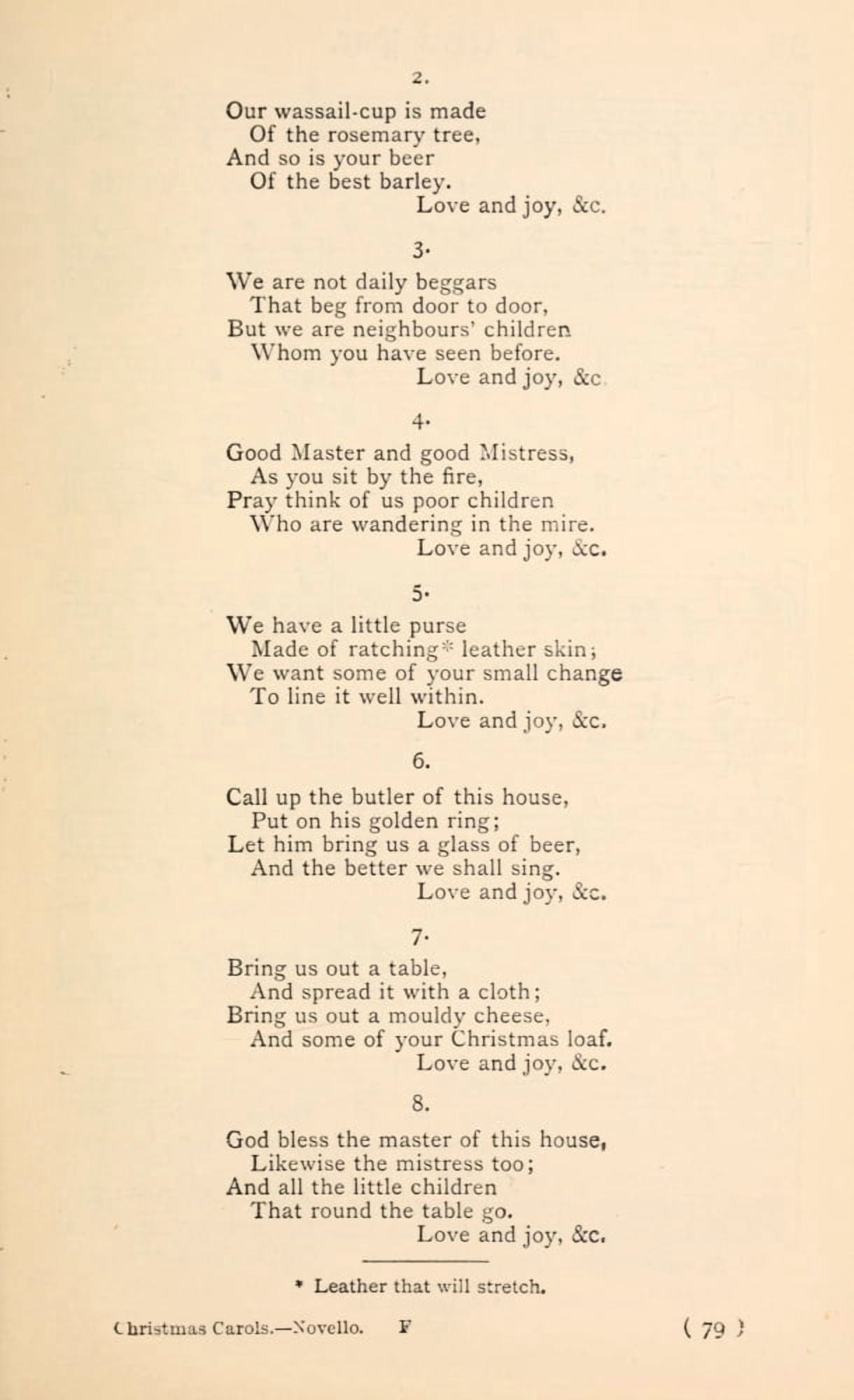 Wassail Song 2 Christmas Carols New & Old 1850 Canvas Art - (24 x 36)