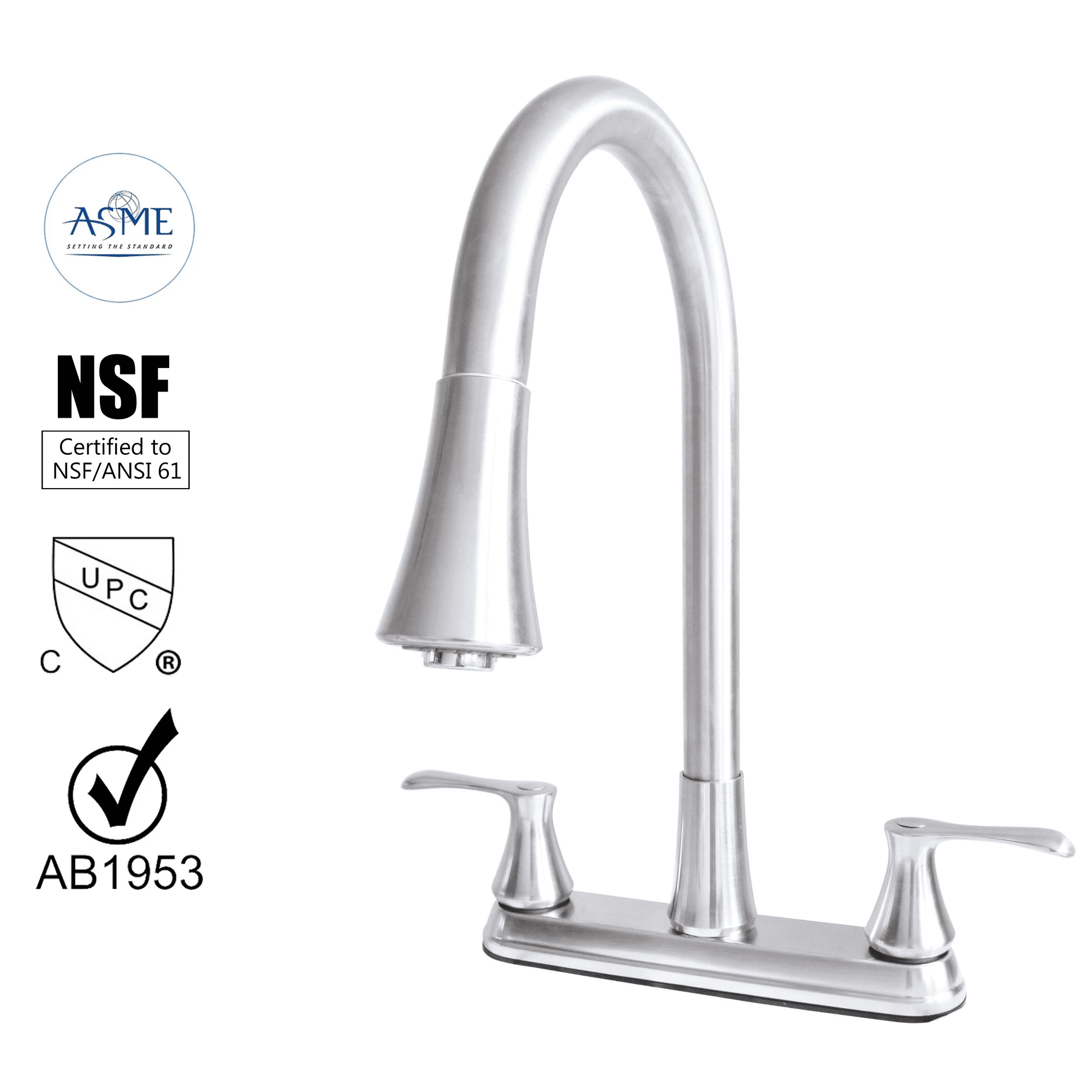 Wasserman 22167043 - Kitchen Sink Faucet Double Handle Pull