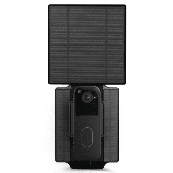 Wasserstein Solar Charger compatible with Blink Video Doorbell (2nd Gen) – Triple Solar Panels with Built-In Battery, Continuous Power, Weather-Resistant, Easy Installation (Doorbell Not Included)