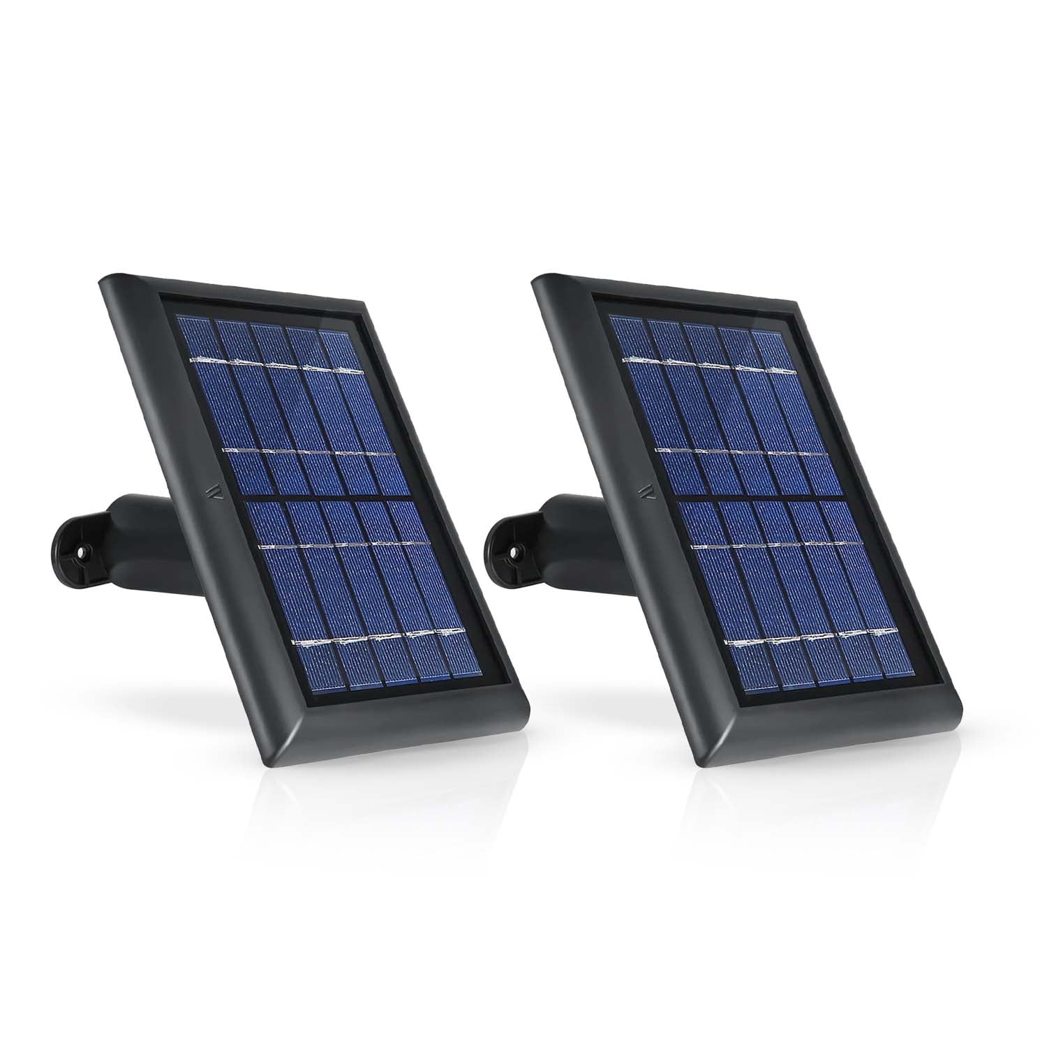 Wasserstein Solar Panel Compatible with Arlo Ultra/Ultra 2, Arlo Pro 3/Pro 4 and Arlo Floodlight ONLY with 13.1ft Cable (2 Pack, Black) - Camera Not Included