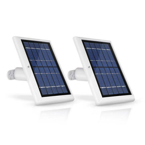 Wasserstein Solar Panel Compatible with Arlo Ultra/Ultra 2, Arlo Pro 3/Pro 4 and Arlo Floodlight ONLY with 13.1ft Cable (2 Pack, White) - Camera Not Included