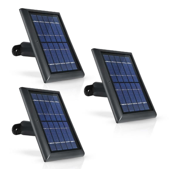 Wasserstein Solar Panel Compatible with Arlo Ultra/Ultra 2, Arlo Pro 3/Pro 4 and Arlo Floodlight ONLY with 13.1ft Cable (3 Pack, Black) - Camera Not Included - Camera Not Included