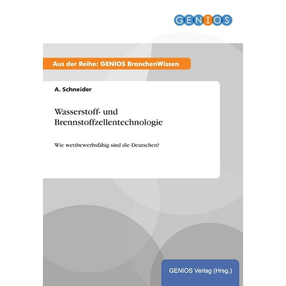 Wasserstoff- und Brennstoffzellentechnologie : Wie wettbewerbsfähig sind die Deutschen? (Paperback)