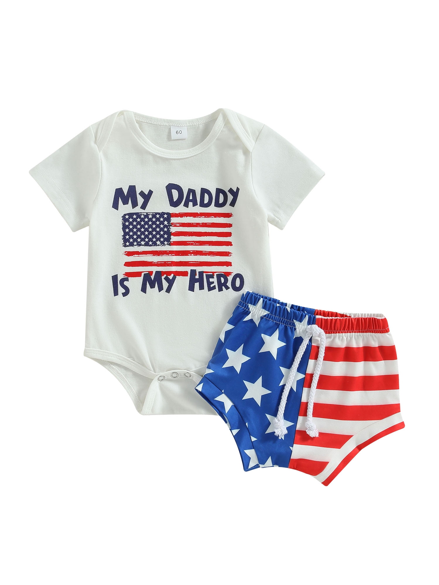 Unique Baby Boys 4th Of July 2-Piece Outfit - Patriotic Summer Set, Machine Washable - View #7