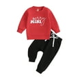 thumbnail image 1 of Wassery Baby Boys Girls Christmas Outfits Set Long Sleeve Truck Letters Print Sweatshirt Elastic Waist Pants 3M 6M 12M 18T 24T 3T Toddler 2Pcs Fall Winter Christmas Clothes, 1 of 9