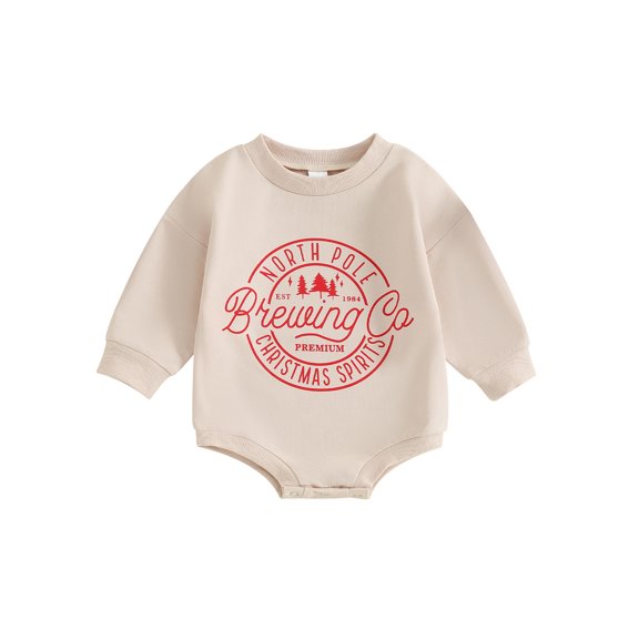 Wassery Baby Boys Girls Christmas Romper Clothes Infant Boys Girls Long Sleeve Tree/Hat Print Bodysuits 3M 6M 12M 18M Newborn Fall