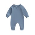 thumbnail image 1 of Wassery Baby Boys Girls Fall One Piece Jumpsuits Newborn Boys Girls Long Sleeve Romper Pants Infant Boys Girls Spring Onesie Bodysuit Clothes 0-18M, 1 of 9